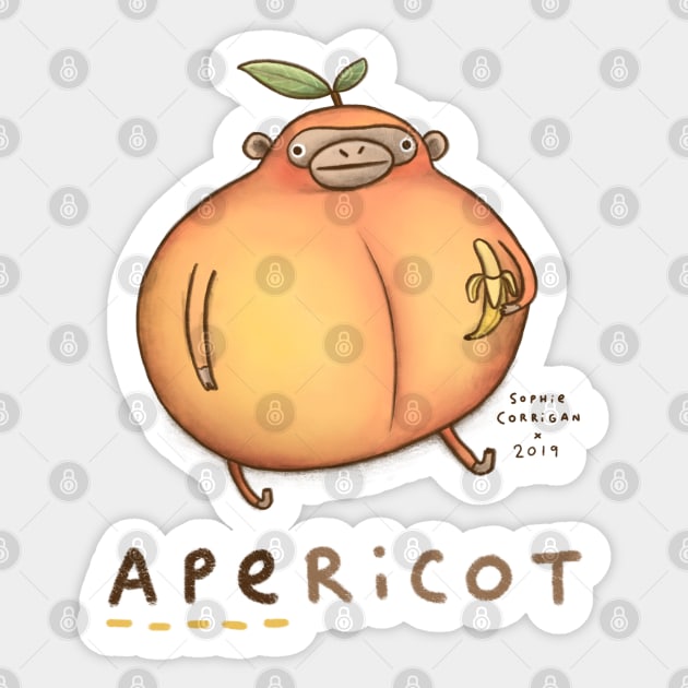 Apericot Sticker by Sophie Corrigan